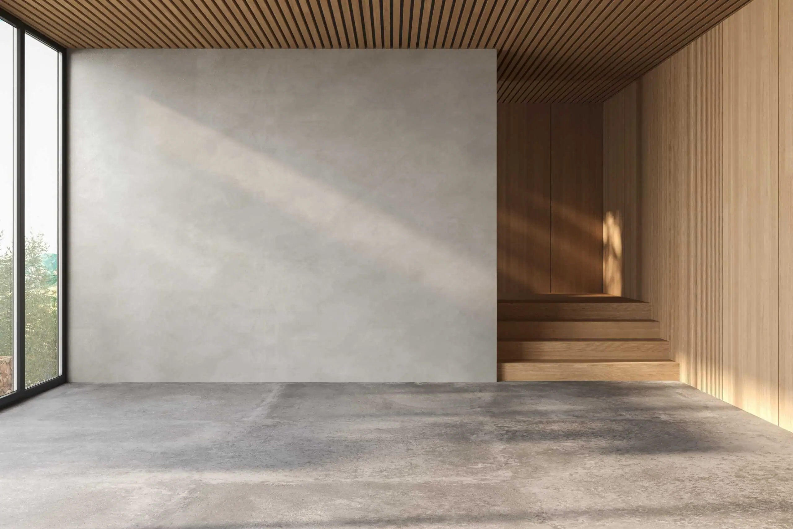 FlyttstÃ¤dning Stockholm - Modern tom lokal med betonggolv redo fÃ¶r inflytt